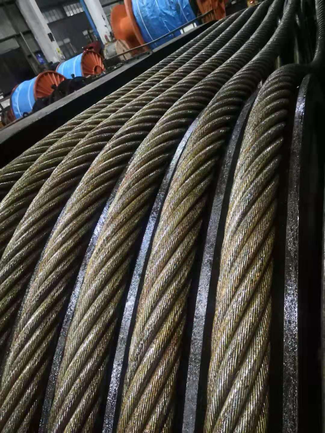 Galvanizado en caliente con la cuerda de alambre de Lub 6x36ws IWRC Uso de la grúa de carga de elevación de la base de la fibra