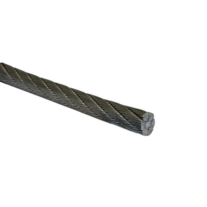 Cuerda de acero galvanizada DIN estándar Cuerda de alambre de acero brillante para fines generales 6x25Fi